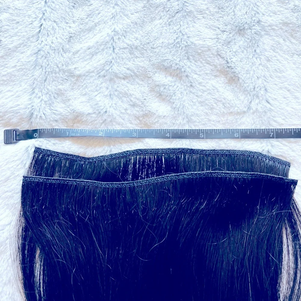 Hair extension, 100% Remy real human hair, black hair, 21 inches long